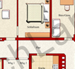 2D Color & Texture Floor plan