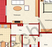 2D Color & Texture Floor plan