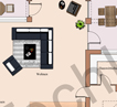 2D Color & Texture Floor plan